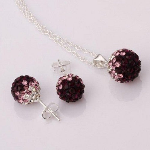 Pendant Necklace Earrings women Jewelry Set Shambala