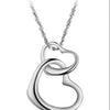 Woman Chain Necklaces Soulmate Heart Pendants