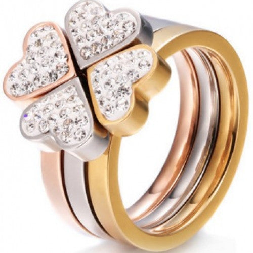 Heart Rings For Women Surgical Clover rings