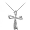 Womens Males Crystal Christ Cross Pendants Necklaces