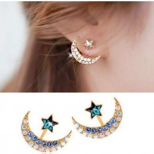 Star and moon earrings for women Jewelry